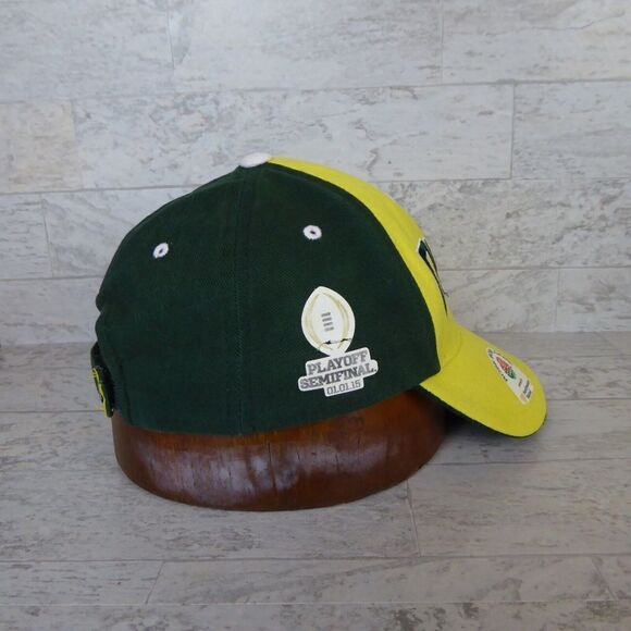 Oregon Ducks Cap Green Yellow Adult 2015 Rose Bowl Strapback Hat Adjustable - Picture 4 of 9